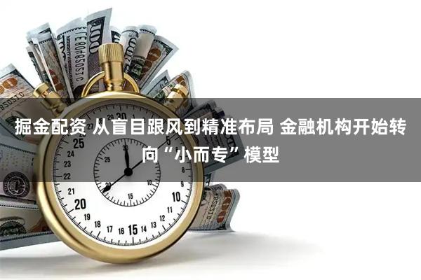 掘金配资 从盲目跟风到精准布局 金融机构开始转向“小而专”模型